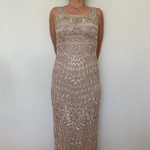 Sue Wong Gold Evening Dress
